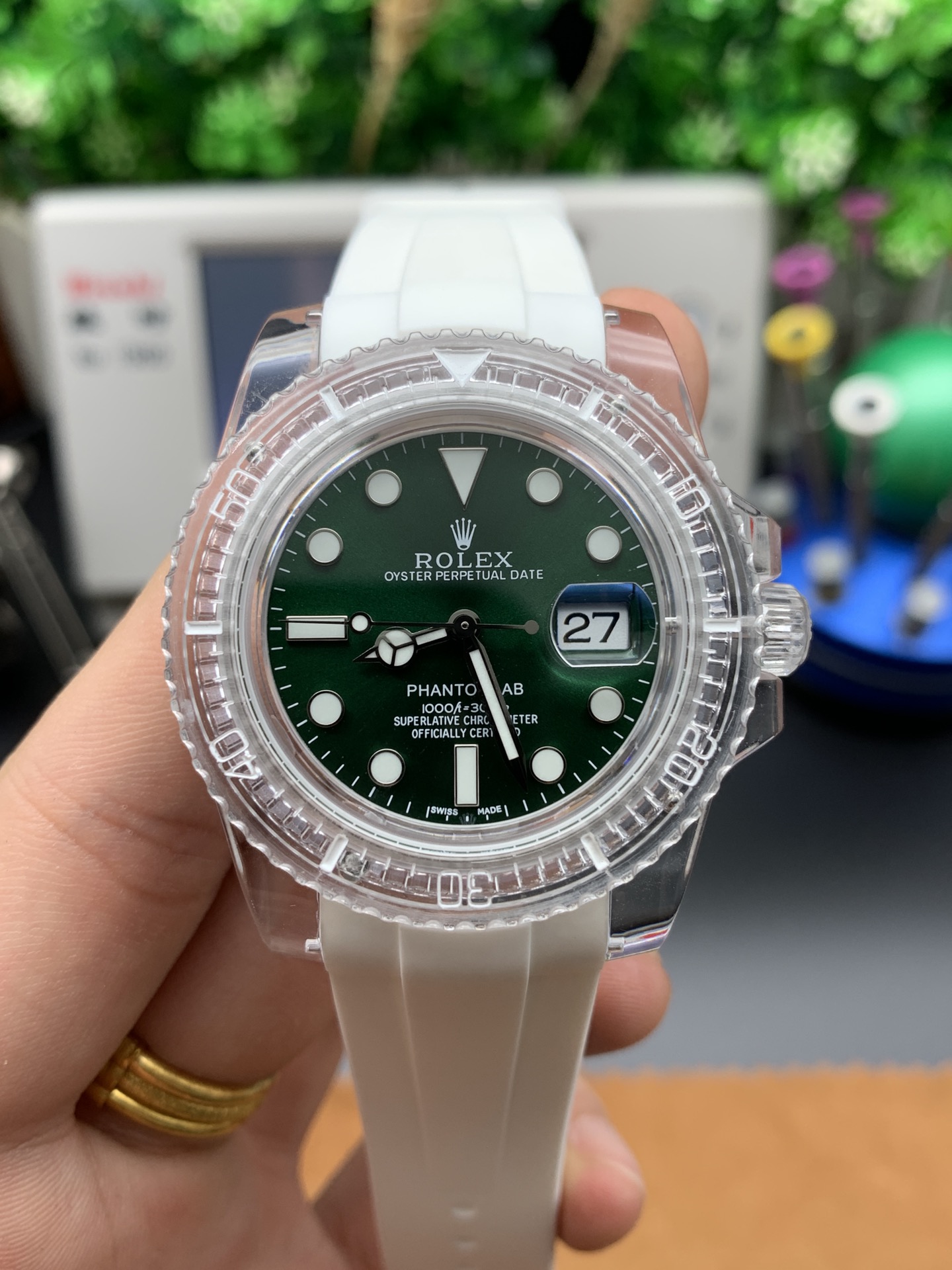 性价比之王 水晶绿鬼 3135机
